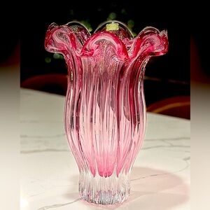 Egermann Czech Republic Pink Vase